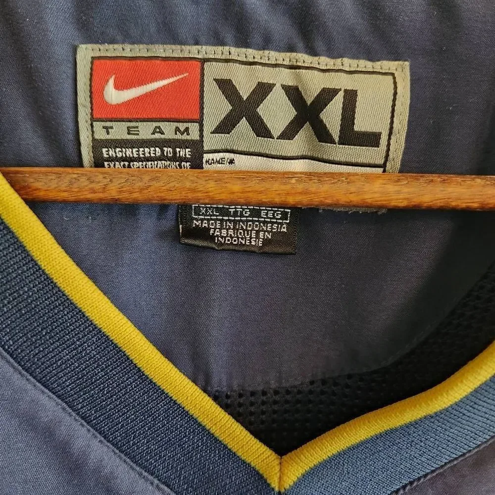 VTG‎ Nike University of Michigan Windbreaker Mens XXL 2000s  Pullover Blue